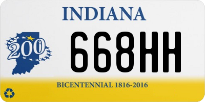 IN license plate 668HH