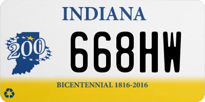 IN license plate 668HW