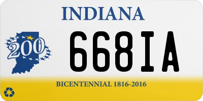 IN license plate 668IA
