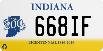 IN license plate 668IF