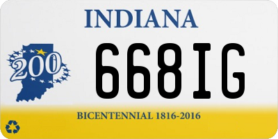 IN license plate 668IG