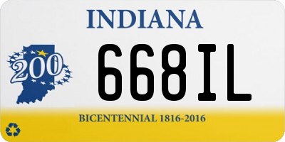 IN license plate 668IL