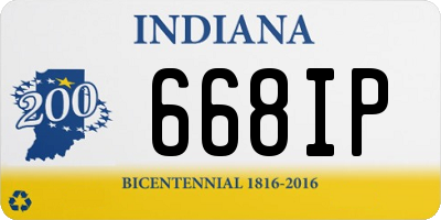 IN license plate 668IP