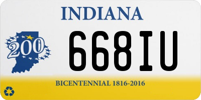 IN license plate 668IU
