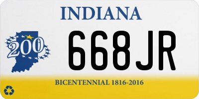 IN license plate 668JR