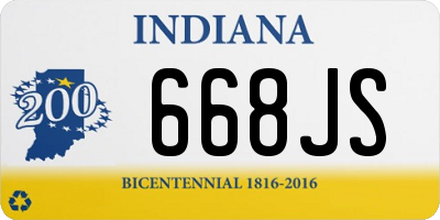 IN license plate 668JS