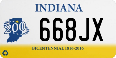 IN license plate 668JX