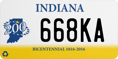 IN license plate 668KA