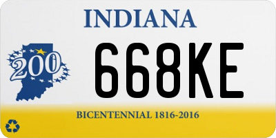 IN license plate 668KE