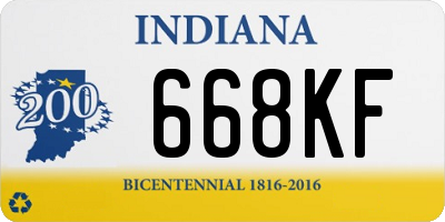 IN license plate 668KF