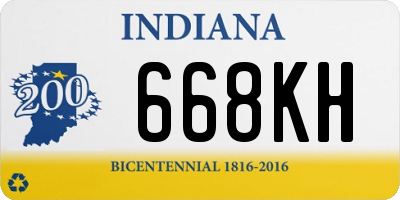 IN license plate 668KH