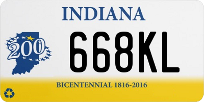 IN license plate 668KL