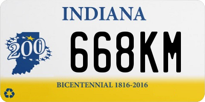 IN license plate 668KM