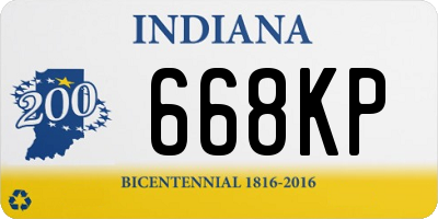 IN license plate 668KP
