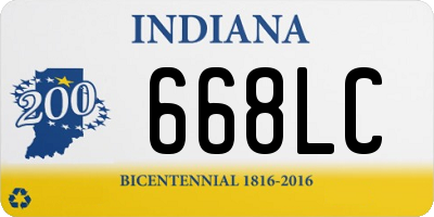 IN license plate 668LC