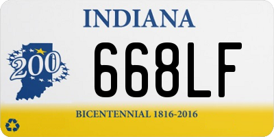 IN license plate 668LF