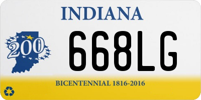 IN license plate 668LG