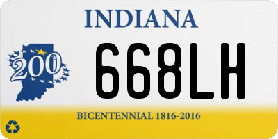 IN license plate 668LH