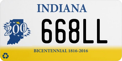 IN license plate 668LL