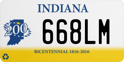 IN license plate 668LM