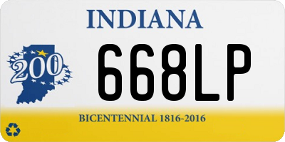 IN license plate 668LP