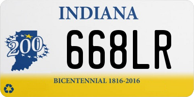 IN license plate 668LR
