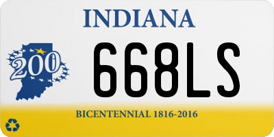IN license plate 668LS