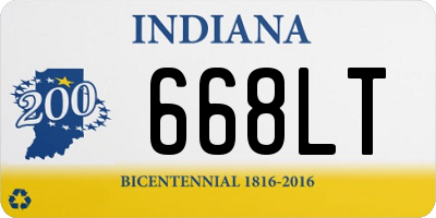 IN license plate 668LT