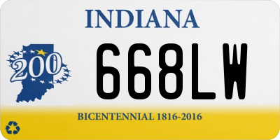 IN license plate 668LW