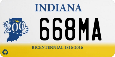 IN license plate 668MA