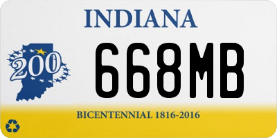 IN license plate 668MB