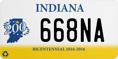 IN license plate 668NA