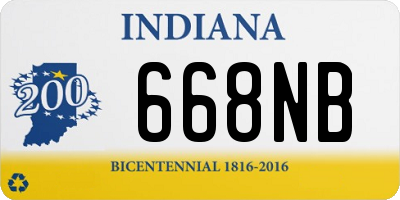 IN license plate 668NB