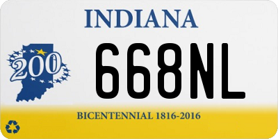 IN license plate 668NL