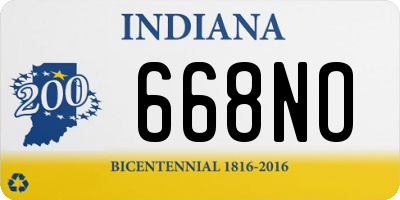 IN license plate 668NO