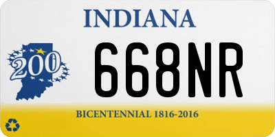 IN license plate 668NR