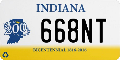 IN license plate 668NT