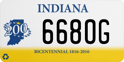 IN license plate 668OG