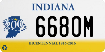 IN license plate 668OM