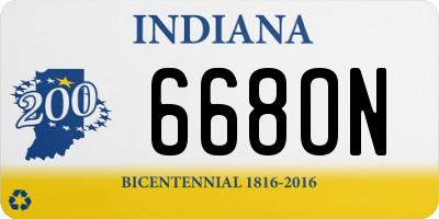 IN license plate 668ON