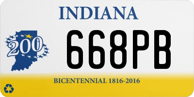 IN license plate 668PB