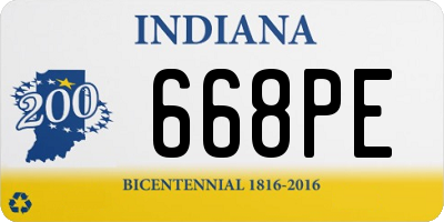 IN license plate 668PE