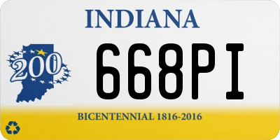 IN license plate 668PI