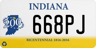 IN license plate 668PJ