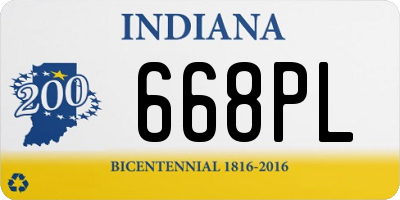 IN license plate 668PL