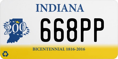 IN license plate 668PP