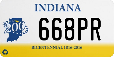 IN license plate 668PR