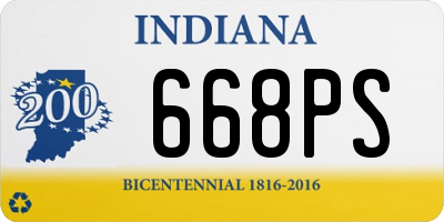 IN license plate 668PS