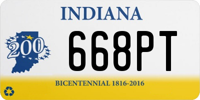 IN license plate 668PT