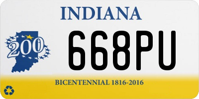 IN license plate 668PU